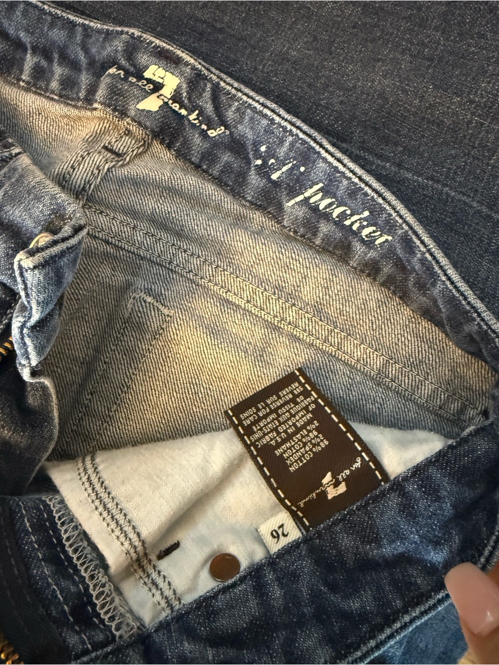 7 For All Mankind Women's Light Blue Bootcut Jeans - Picture 4 of 4